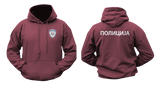 Serbian Police Hoodie – ПОЛИЦИЈА Patch Logo Black Sweatshirt