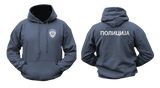 Serbian Police Hoodie – ПОЛИЦИЈА Patch Logo Black Sweatshirt