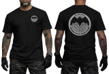 Black Tactical Shirt featuring Russian Military Intelligence (GRU) Logo with Bat and Target Symbol - SupremaShirt Military Apparel