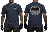 navy Tactical Shirt featuring Russian Military Intelligence (GRU) Logo with Bat and Target Symbol - SupremaShirt Military Apparel