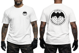 white Tactical Shirt featuring Russian Military Intelligence (GRU) Logo with Bat and Target Symbol - SupremaShirt Military Apparel