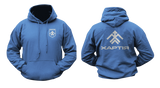 Khartiia Ukrainian National Guard military hoodie in royal blue, Ukraine military apparel