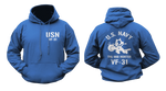 US Navy Squadron VF-31 F-14 Tomcat Mig Hunter Hoodie Sweatshirt