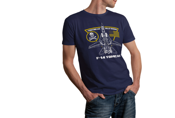 United States Navy Grumman F-14 Tomcat Jolly Roger t-shirt