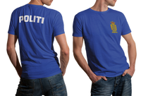 Denmark Danish Politi Police T-shirt
