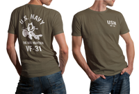 Mig Hunter US Navy Squadron VF-31 F-14 Tomcatters Felix The Cat T-shirt